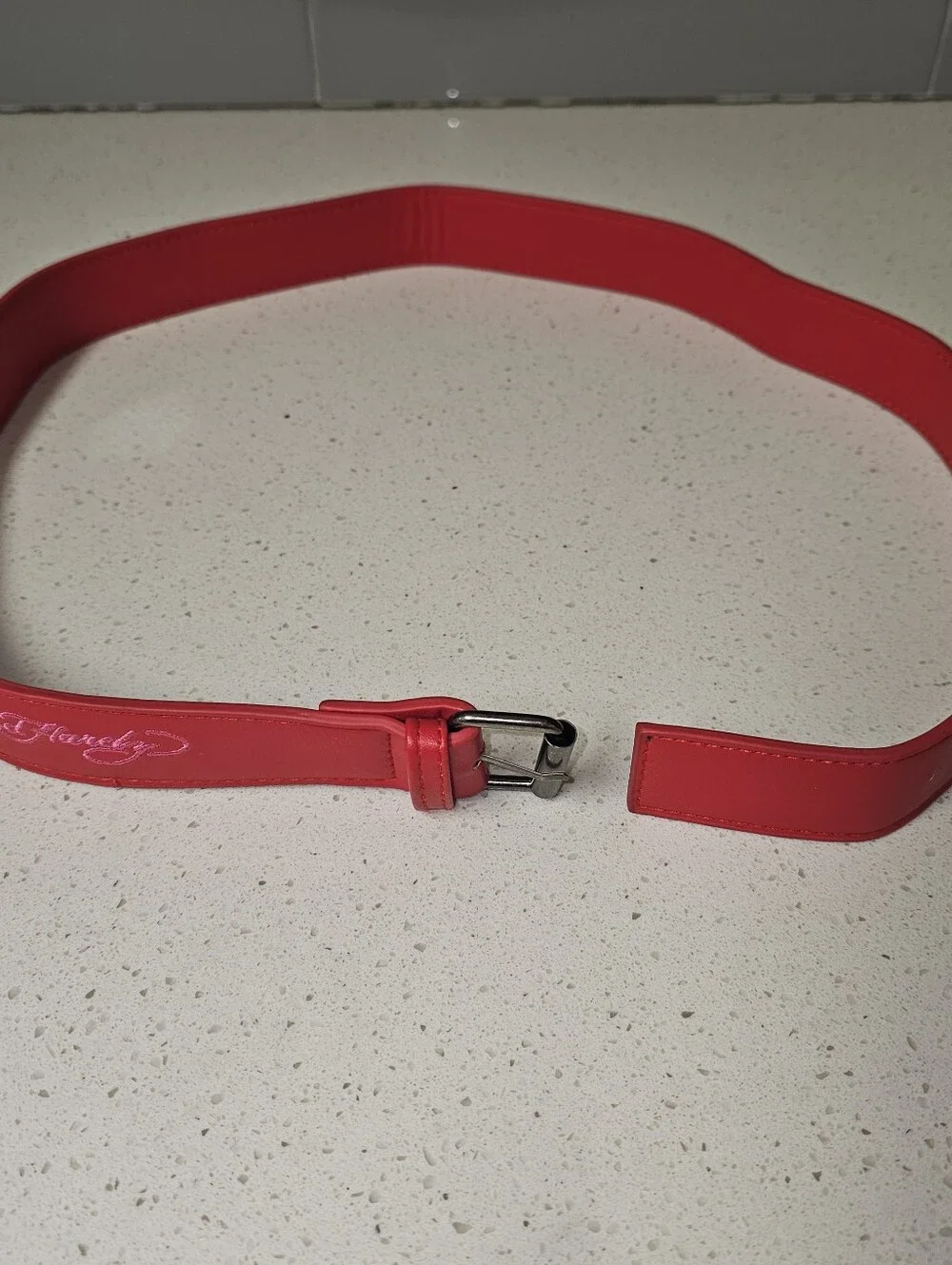 Ed Hardy solid Red women's Belt 37 inches Large